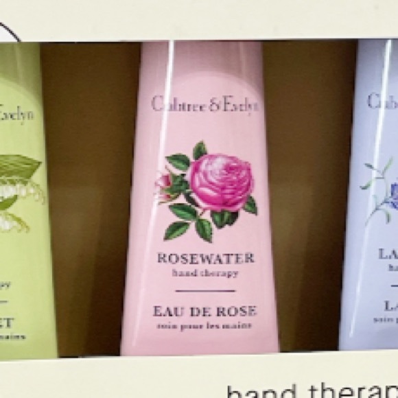 NEW! Crabtree & Evelyn LILY, ROSEWATER, LAVENDER, SUMMER HILL Hand Therapy Set - Picture 3 of 8